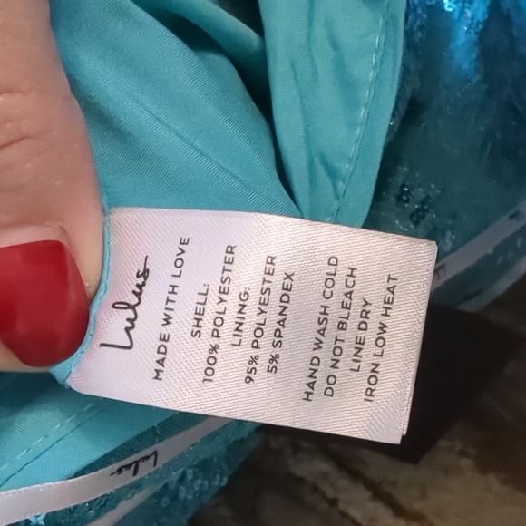 Lulus Glittering Presence Teal Green Sequin Lace-Up Maxi Dress - Picture 14 of 14